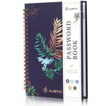 JUBTIC Password Book with Alphabetical Tabs Spiral Bound
