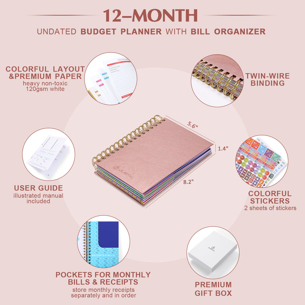  JUBTIC Budget Planner And Monthly Bill Organizer