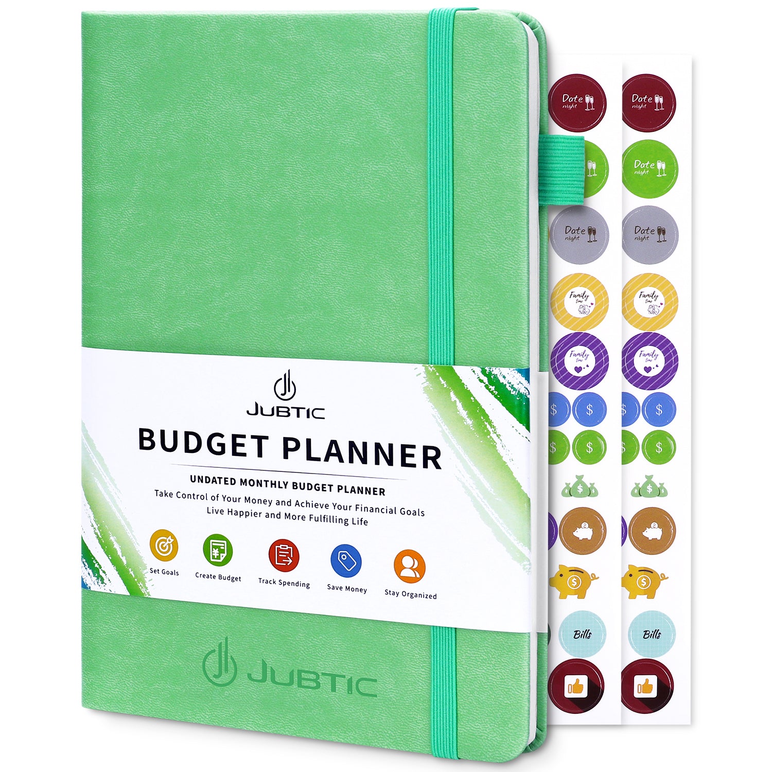 Budget Book，Budget Planner(A5 Size)，Dark Green – JUBTIC