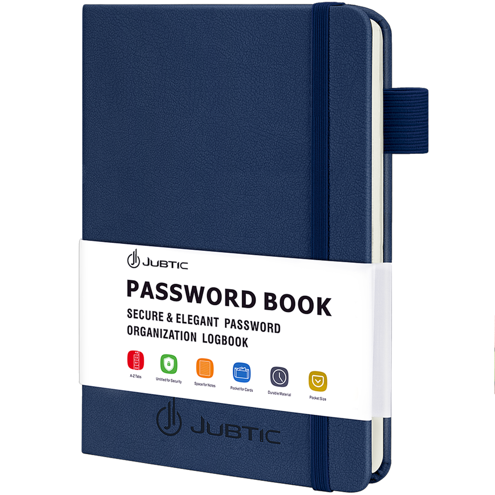 Password Book with Tabs (Pocket Size), Navy Blue