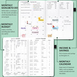 Budget Book，Budget Planner(A5 Size)，Dark Green