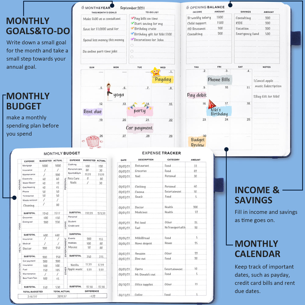 Budgeting Workbook: Finance Monthly & Weekly Budget Planner Expense Tracker Bill  Organizer Journal Notebook Budget Planning Budget Workshe (Paperback)