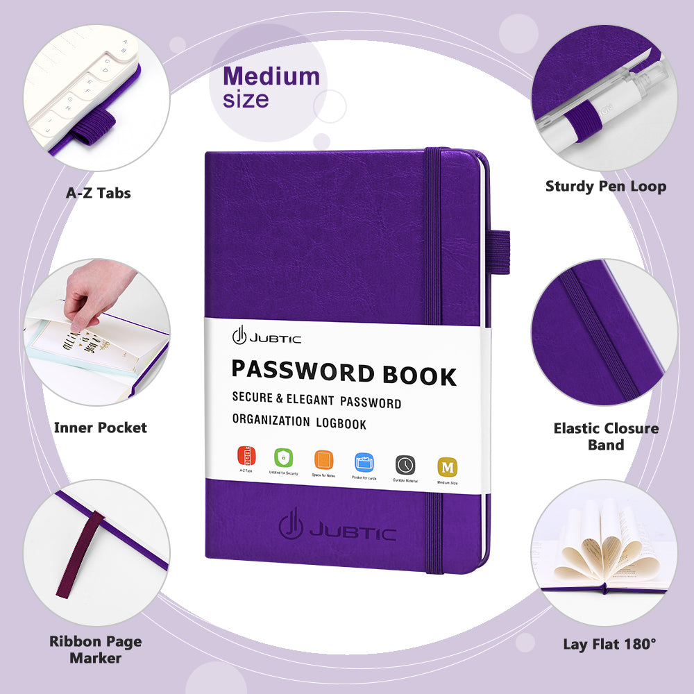 Password Book(Medium Size),Violet Purple