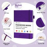 Password Book(Medium Size),Violet Purple