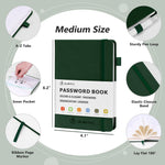 Password Book(Medium Size), Dark Green