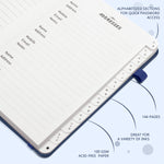 Address Book(Medium Size)，Navy Blue